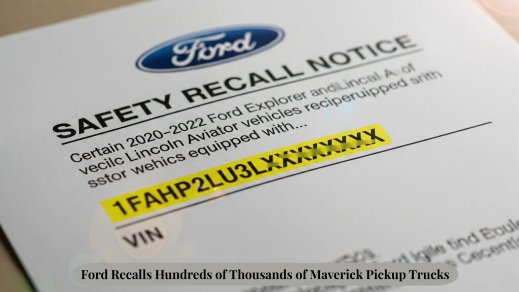 ford recalls hundreds of thousands of maverick pickup trucks
