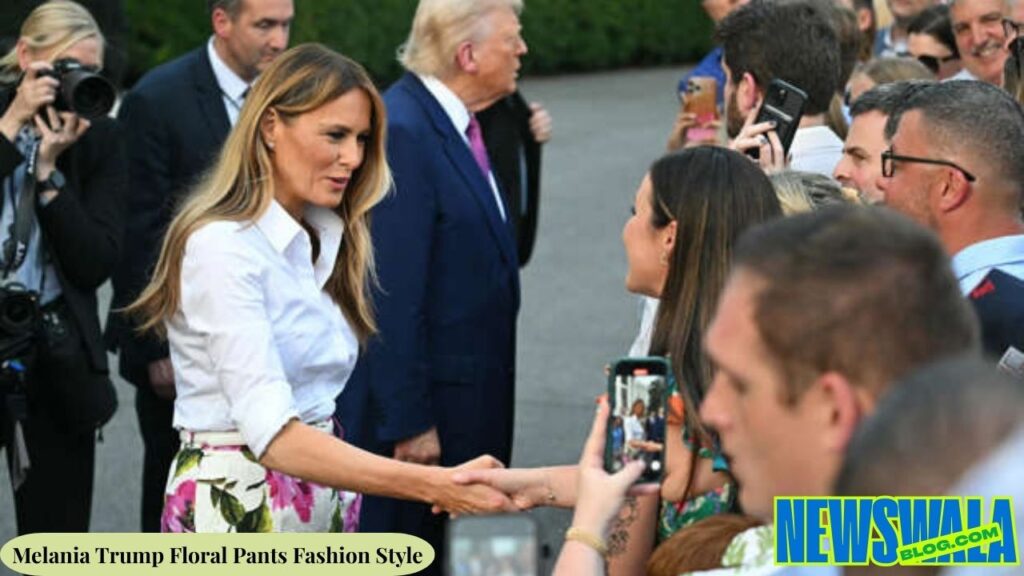 Melania Trump Floral Pants Fashion Style